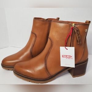 Pikolinos Llanes Women's Tan Leather Ankle Boots